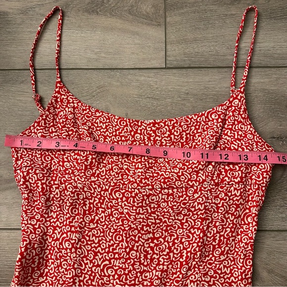 Reformation red squiggle mini dress - Picture 8 of 8